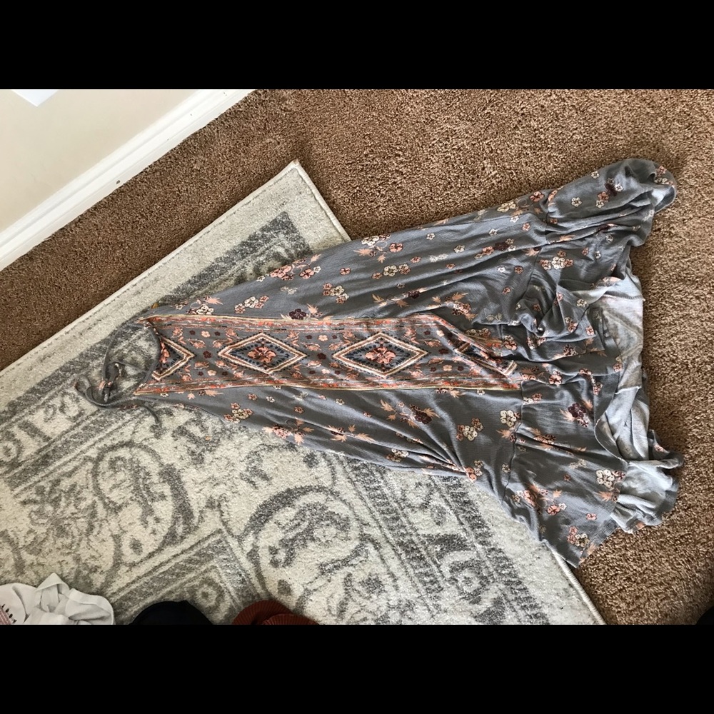 Tillys O’neal tribal backless halter dress
